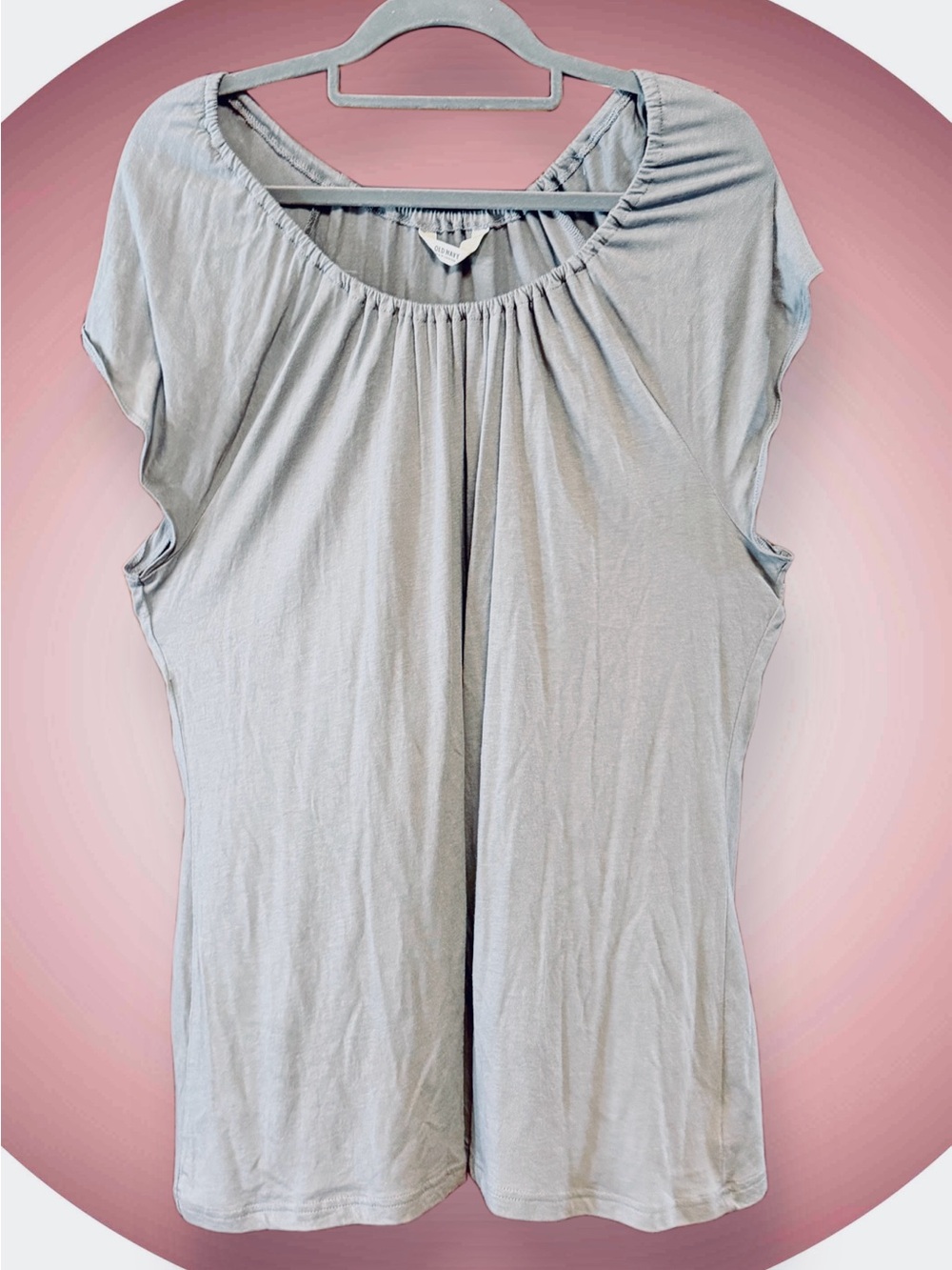 Old Navy Women’s Light Gray Gathered Neck Cap-Sleeve Tank Top size XL